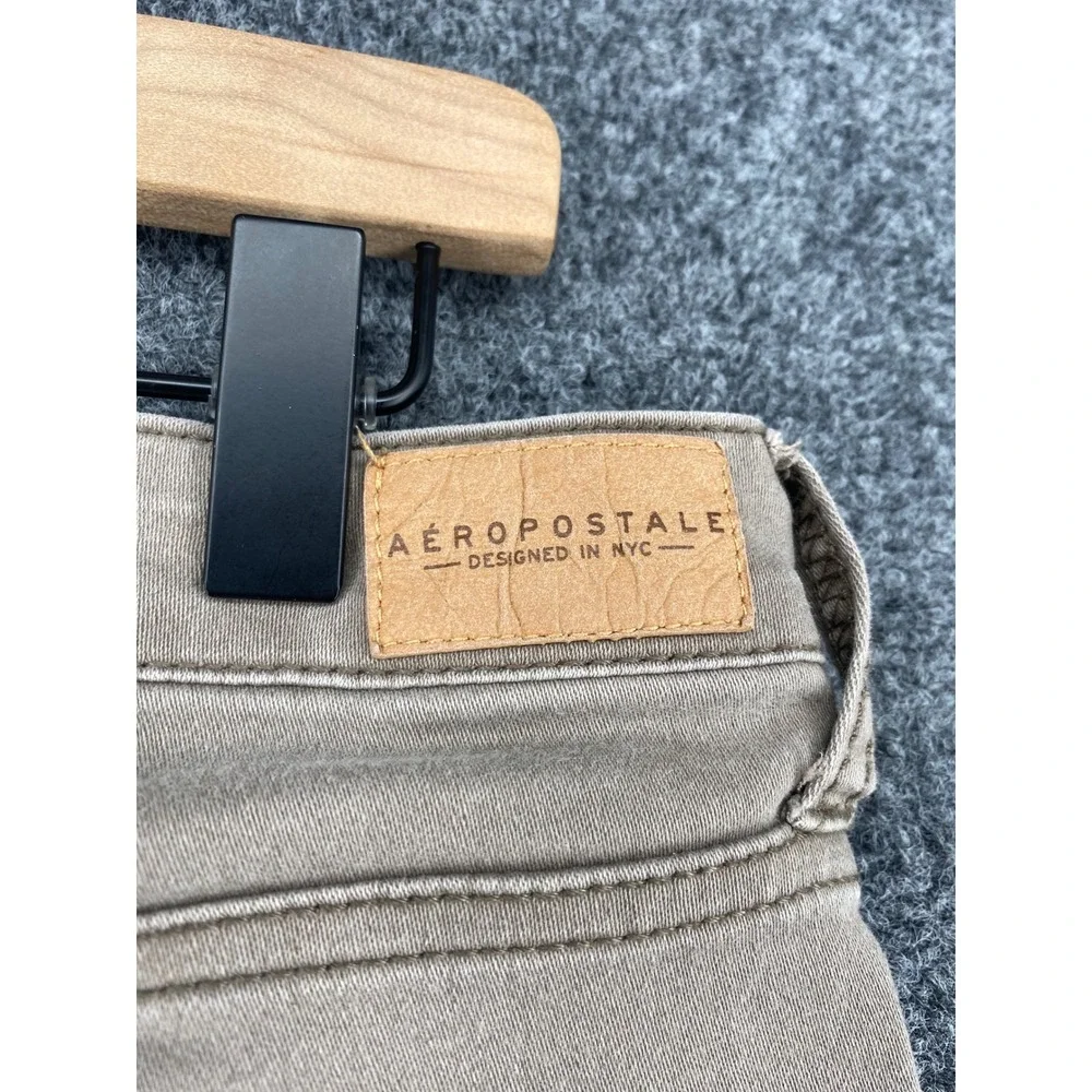 Aeropostale High Waisted Jegging Womens 12 Tan Khaki Stretch Skinny Casual Pants